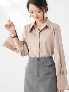 Classic Satin Long Sleeve Shirt [5 Colours]