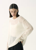 Load image into Gallery viewer, Tencel Wool Blend Fine Knit Sweater [2 Colours]
