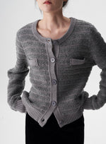 Load image into Gallery viewer, Relaxed Wool Cardigan in Grey
