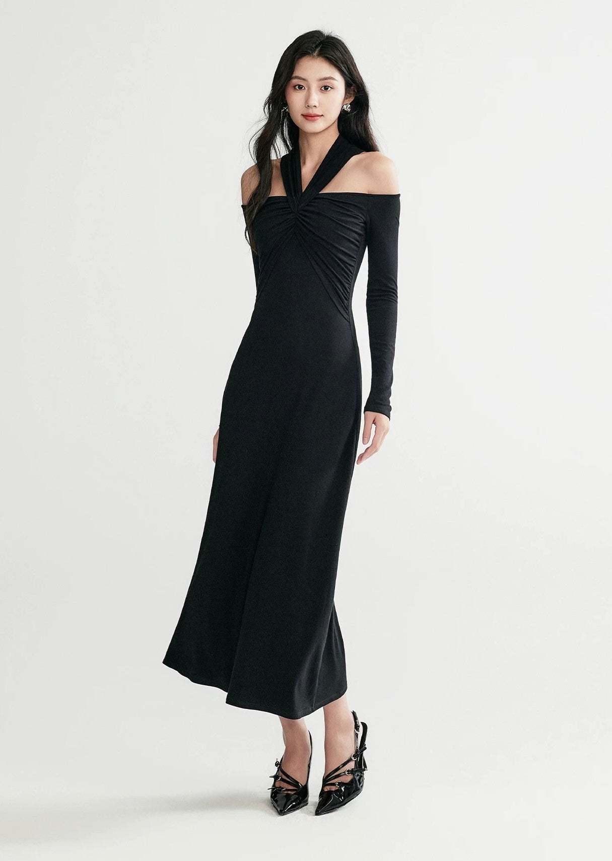 Multi-way Halter Off Shoulder Dress [2 Colours]