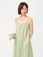 Load image into Gallery viewer, Textured Bead Cami Strap Pocket Maxi in Green
