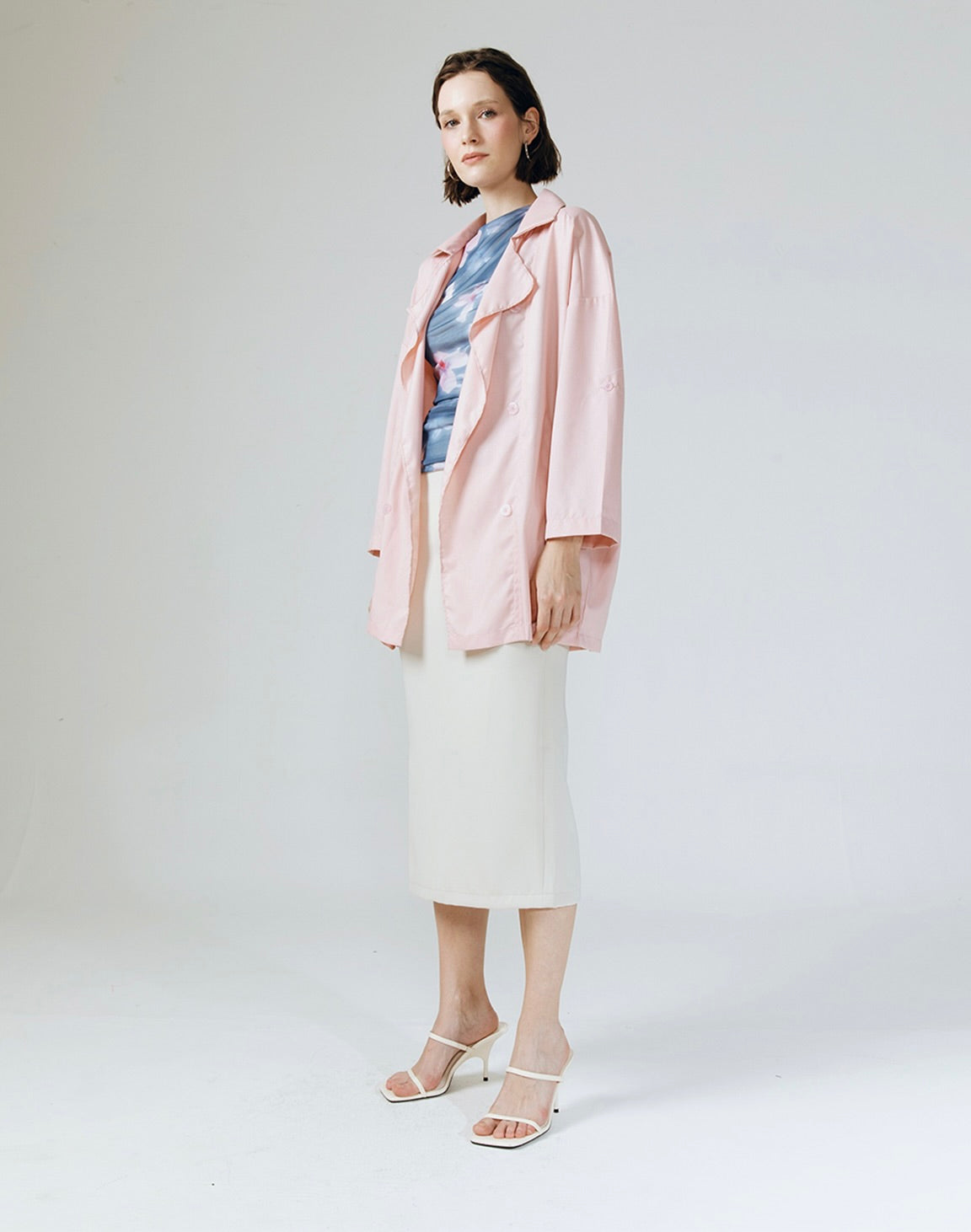 Cara Convertible Sleeve Outerwear in Pink