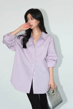 Load image into Gallery viewer, Embroidered Letter Cotton Shirt [3 Colours]
