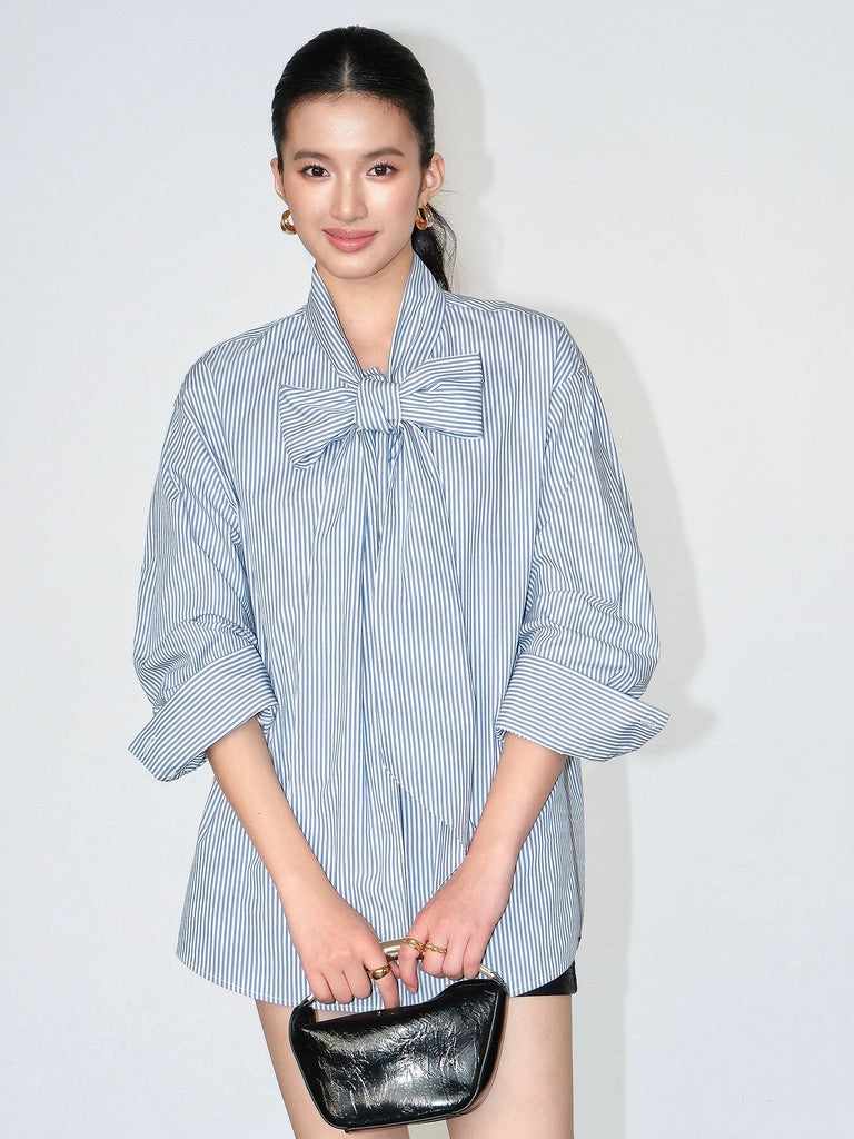 Oversized Bow Shirt [2 Colours]