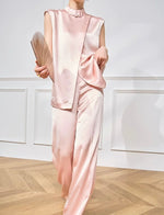 Load image into Gallery viewer, Satin Relaxed Top // Pants in Pink
