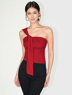 Load image into Gallery viewer, Gathered Drape Stretch Toga Top [3 Colours]

