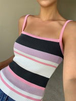 Load image into Gallery viewer, Light Knit Striped Camisole in Multi
