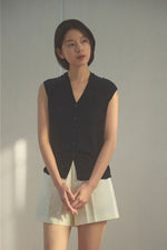 Load image into Gallery viewer, Korean Tencel Vest Top + Neck Tie [4 Colours]
