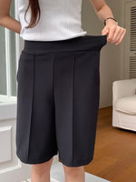 Load image into Gallery viewer, Korean Hidden Waistband Culotte Shorts in Black
