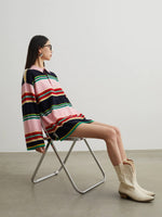 Load image into Gallery viewer, Oversized Striped Polo Top in Multi
