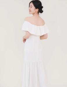 Joie Off Shoulder Flute Dress [2 Colours]