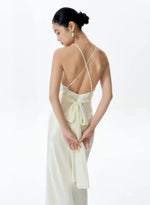 Load image into Gallery viewer, Multi-Way Drop Back Mermaid Gown + Detachable Sash in Cream
