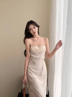 Load image into Gallery viewer, Floral Applique Maxi Dress in Cream
