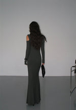 Load image into Gallery viewer, Cutout Mermaid Dress in Grey
