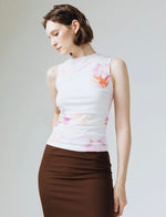 Load image into Gallery viewer, Harper Floral Sleeveless Top in White
