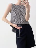 Load image into Gallery viewer, Camden Textured Origami Top in Black/White
