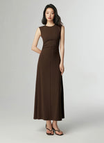 Load image into Gallery viewer, Sleeveless Line Stretch Dress [2 Colours]
