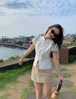 Load image into Gallery viewer, Puff Sleeve Cheongsam Blouse in White
