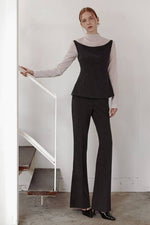 Load image into Gallery viewer, Korean Bilte Tailored Peplum Sleeveless Top [2 Colours]
