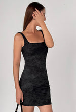 Load image into Gallery viewer, Printed Tank Bodycon Dress in Black
