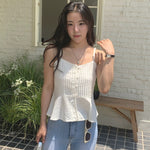 Load image into Gallery viewer, Korean Linen Pleated Camisole - [3 Colours]
