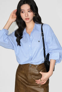 Oversized Mini Logo Shirt [2 Colours]