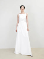 Load image into Gallery viewer, Cami A-Line Pocket Gown in White
