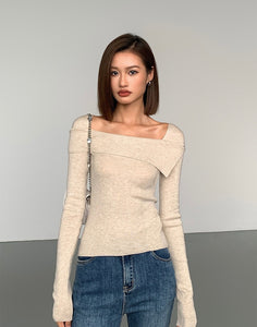 Foldover Knit Blend Top [3 Colours]