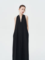 Load image into Gallery viewer, Linen Pocket Twist Back Maxi Dress [2 Colours]
