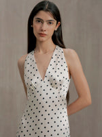 Load image into Gallery viewer, Satin Polka Gown in Cream
