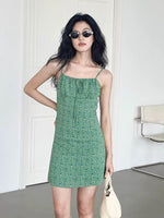 Load image into Gallery viewer, Floral Cami Mini Dress in Green
