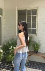 Korean Linen Pleated Camisole - [3 Colours]