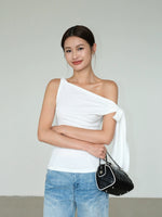 Load image into Gallery viewer, Toga Ribbon Drape Top [2 Colours]
