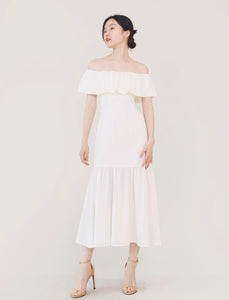 Joie Off Shoulder Flute Dress [2 Colours]