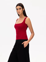 Load image into Gallery viewer, Classic Square Neck Stretch Tank Top [4 Colours]
