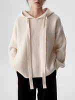 Load image into Gallery viewer, Oversized Wool Hoodie in Cream
