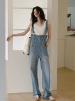 Load image into Gallery viewer, Drop Style Denim Overalls in Blue
