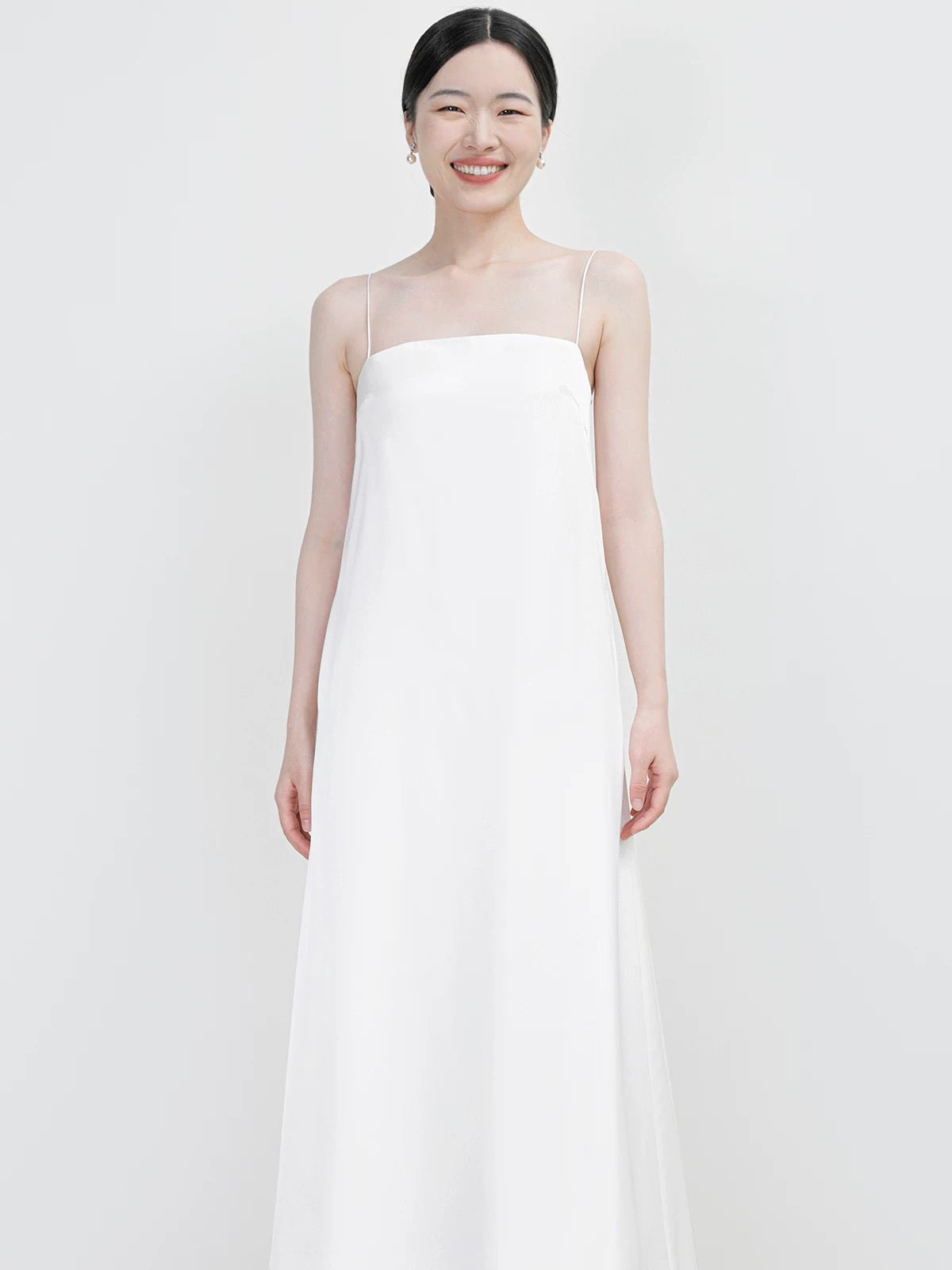 Cami Pocket Maxi Dress in White