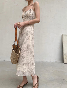 Floral Cami Maxi Dress in Cream