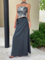 Load image into Gallery viewer, Satin Maxi Wrap Tie Skirt [2 Colours]
