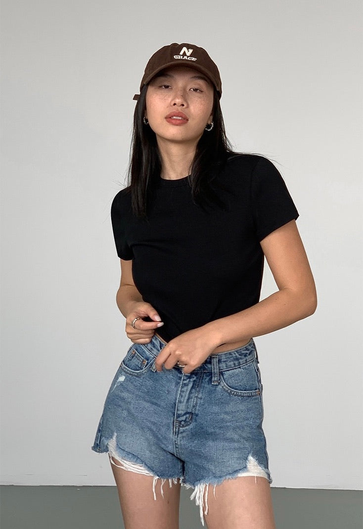 Classic Cropped Tee [4 Colours]