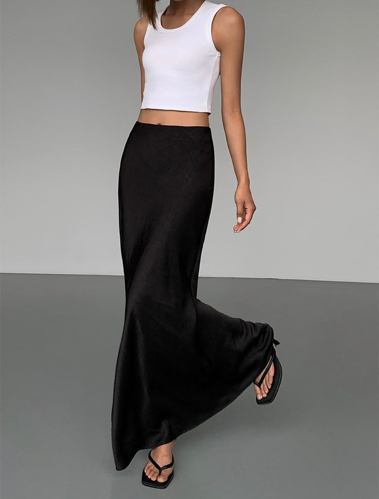 Satin Mermaid Maxi Skirt [2 Colours]