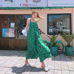 Load image into Gallery viewer, Polka Wide Leg Jumpsuit in Green
