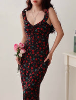 Load image into Gallery viewer, Dahlia Floral Flutter Strap Midi Dress [2 Colours]
