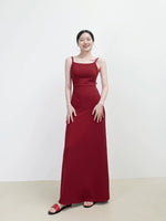 Load image into Gallery viewer, Double Cami Ribbon Dress in Red
