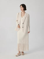 Load image into Gallery viewer, Classic Relaxed Blazer in Cream
