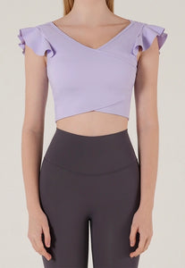 Cross Over Frill Bra Top [3 Colours]