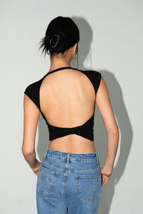 Padded Drop Back Twist Top [4 Colours]