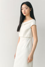 Load image into Gallery viewer, Korean Textured Collar Sheath Dress [2 Colours]
