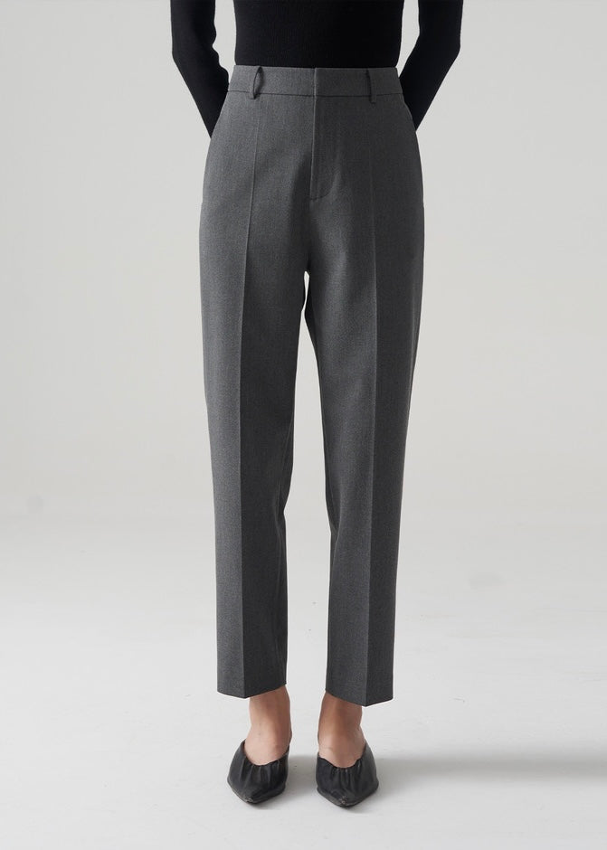 Cropped Line Pants in Grey